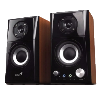 PARLANTE GENIUS SP-HF500A II (MADERA-220V-CONTROL DE TONO)