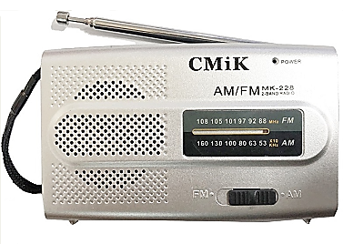 RADIO AM/FM DE BOLSILLO CMIK MK-226 / DEKKO DK2013 1/2WATT ANTENA TELESCÓPICA HORIZONTAL 2 PILAS AA