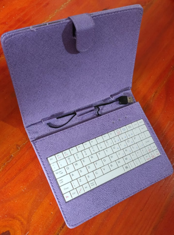 FUNDA CON TECLADO PARA TABLET MÁXIMO 22.5 X 16.5CM (10.5") USB-A ROSA o LILA (según stock) - Imagen 2