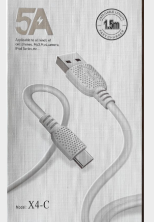 CABLE USB-C X4-C REFORZADO 5Amp GRUESO SILICONADO