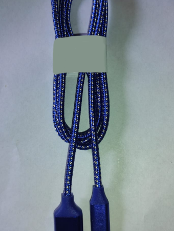 CABLE TIPO C MALLA DE TELA AZUL BLINDADO O SILICONA BLANCA