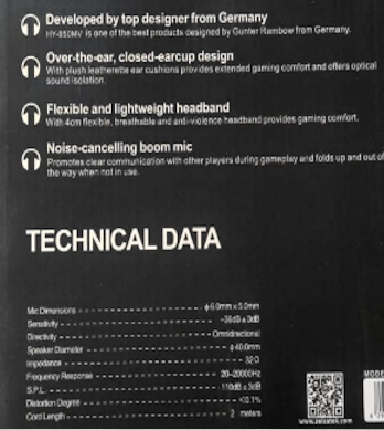 AURICULAR GAMER RETROILUMINADO HY-830MW mimetizado - Imagen 3