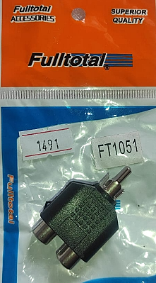 ADAPTADOR FULLTOTAL FT1051 2RCA a 1 RCA (CONSOLAS)