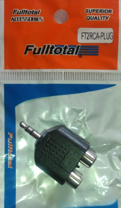 ADAPTADOR FULLTOTAL FT2RCA-PLUG  DE 2 RCA A MINIPLUG STEREO (CONSOLAS)