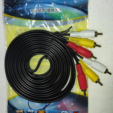 CABLE RCA MACHO A RCA MACHO AUDIO Y VIDEO REFORZADO 3M