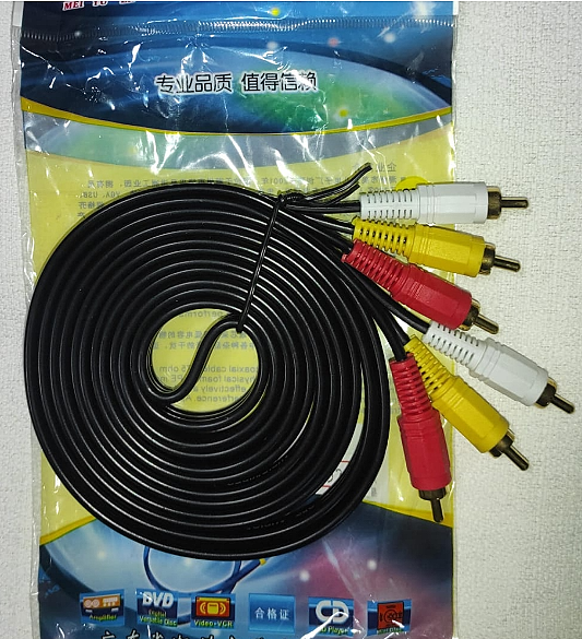 CABLE RCA MACHO A RCA MACHO AUDIO Y VIDEO REFORZADO 3M