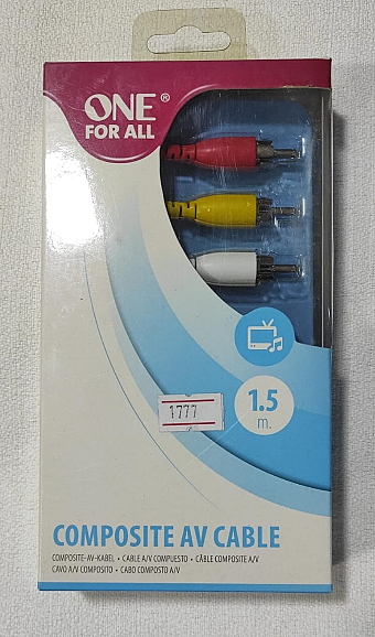 CABLE RCA MACHO A RCA MACHO AUDIO Y VIDEO REFORZADO 1.5M ONEFORALL CAJA