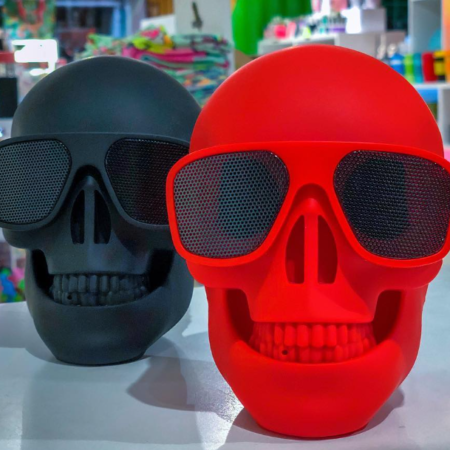 PARLANTE BLUETOOTH CH-M29 CALAVERA OJOS LUMINOSOS