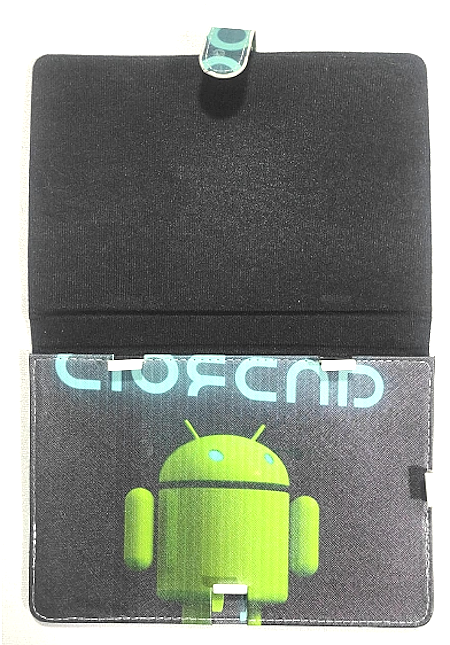 FUNDA PARA TABLET DE 8 A 12" SIN TECLADO CON SISTEMA STAND COLOR NEGRO CON LOGO ANDROID - Imagen 2