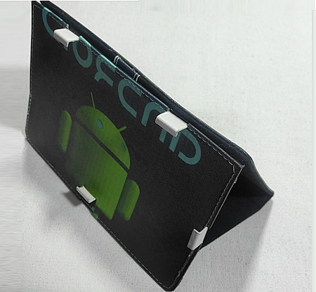FUNDA PARA TABLET DE 8 A 12" SIN TECLADO CON SISTEMA STAND COLOR NEGRO CON LOGO ANDROID - Imagen 3