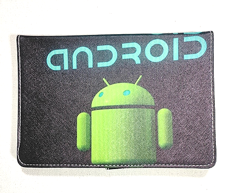 FUNDA PARA TABLET DE 8 A 12" SIN TECLADO CON SISTEMA STAND COLOR NEGRO CON LOGO ANDROID