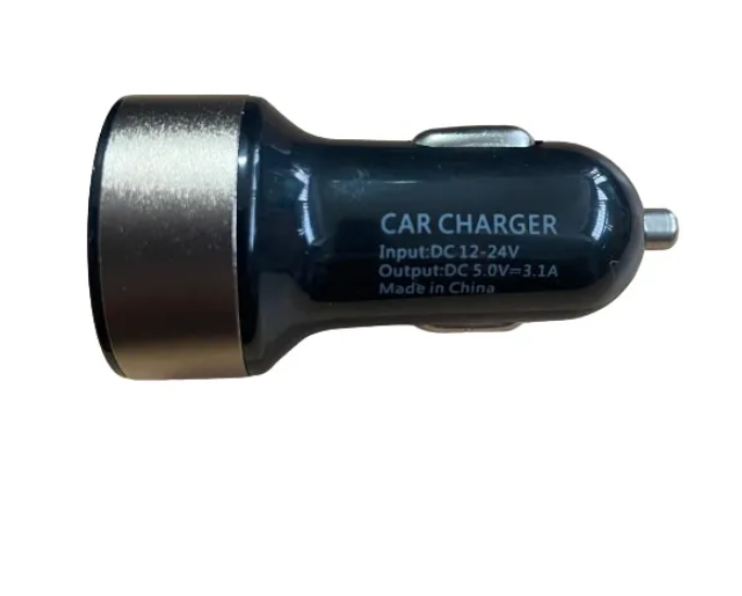 ADAPTADOR CARGADOR SM-FS339 USB DE 12v A 5V P/AUTO SALIDAS 1 Y 2.1AMP
