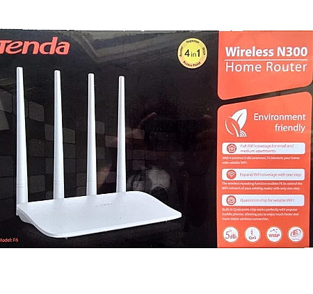 TENDA N300-F6 DE 4 ANTENAS - 300MHZ EN 2.4 - ROUTER-REPETIDOR-AP-WISP