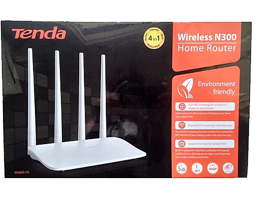 TENDA N300-F6 DE 4 ANTENAS - 300MHZ EN 2.4 - ROUTER-REPETIDOR-AP-WISP