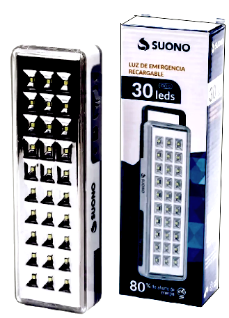 LUZ DE EMERGENCIA RECARGABLE DE 30 LEDS SUONO