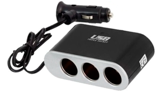 ADAPTADOR DE 3 SALIDAS PARA ENCENDEDOR CON LLAVE Y PUERTO USB Y LUZ WF-861 - Imagen 3