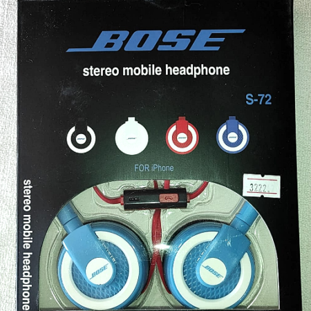 AURICULAR VINCHA ACOLCHADO EN CAJA - GENERICO - S-72 CON MICRÓFONO , CABLE CINTA Y MUTE (BLANCO O CELESTE SEGÚN STOCK)
