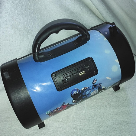 PARLANTE BAZOOKA CILÍNDRICO HORIZONTAL CH-M25 MICROSD - USB- BT- RADIO - DOBLE CONO LUCES RGB