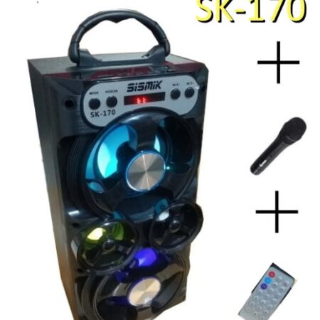 PARLANTE SK-170 SISMIK 20W KARAOKE CON MICROFONO Y CONTROL REMOTO - BATERÍA RECARGABLE