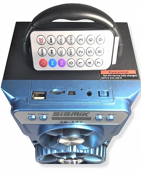 PARLANTE SK-147 SISMIK 20W CON CONTROL REMOTO . BATERÍA RECARGABLE - Imagen 3