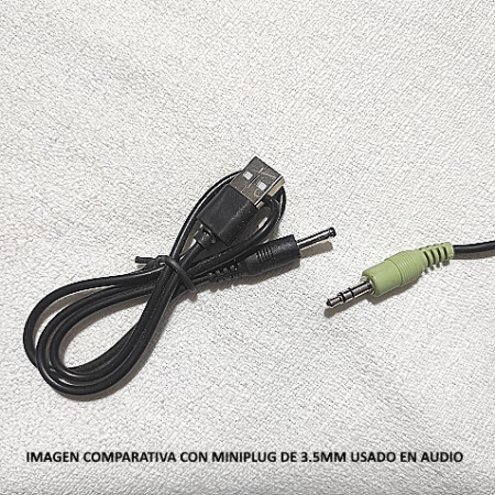 CABLE USB "A" A MINIPLUG HUECO DE 2MM ULTRAFINO DE 50CM