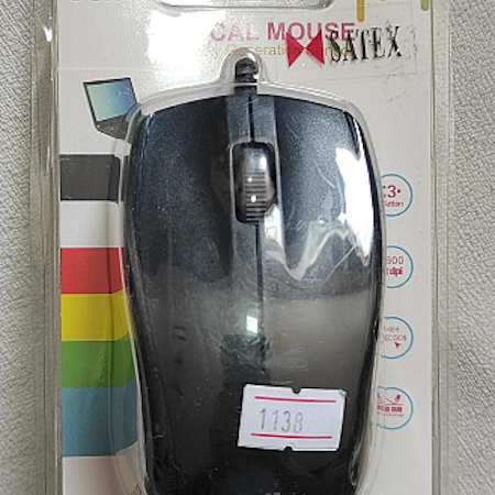 MOUSE SATEX-WEIBO CABLEADO MODELO DE PALMA (APLANADO) O TRADICIONAL SEGÚN STOCK
