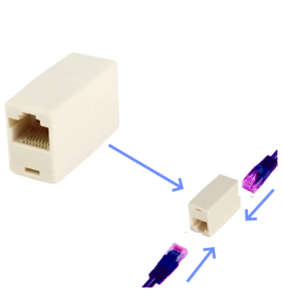 UNIÓN DOBLE RJ-45 HEMBRA-HEMBRA - Imagen 2