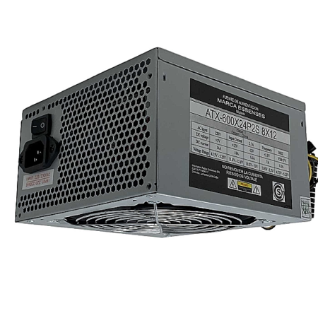 FUENTE ATX ESSENCES 600W (MOD.ATX600X24P2S 8X12) O BRB 600W (MOD. ATX600X24P1SC12) SEGÚN STOCK