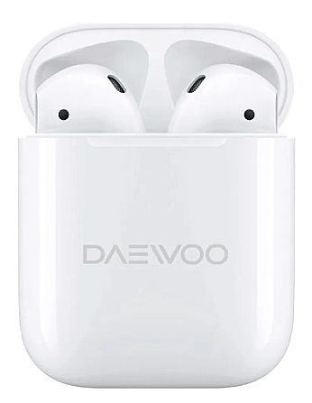 AURICULAR DAEWOO KLAUS BLANCO - BLUETOOTH - SENSORES TOUCH - ESTUCHE CON BATERÍA DE RECARGA