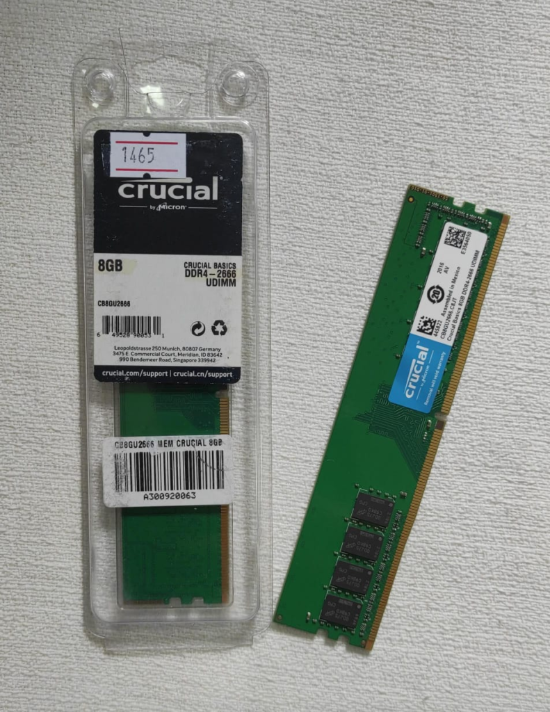 MEMORIA RAM DDR 4 8GB CRUCIAL 2666 UDIM