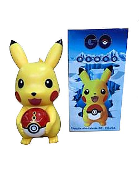PARLANTE BT POKEMON-GO PIKACHU CON POKEBOLA - BT- RADIO FM- ENTRADA PARA MICROSD Y USB (MP3)