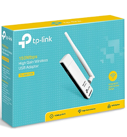 USB STICK WI-FI CON ANTENA LARGA TP-LINK TL-WN722N 2.4GHz