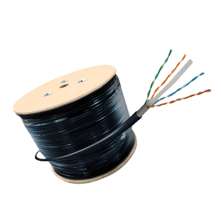 CABLE UTP CAT-6 GLC PARA EXTERIOR BOBINA 305MTS NERVADO, CE1431 DOBLE VAINA