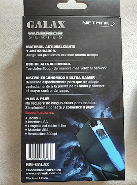 MOUSE NETMARK GALAXY WARRIOR SERIES LUMINOSO RGB - USB - Imagen 2