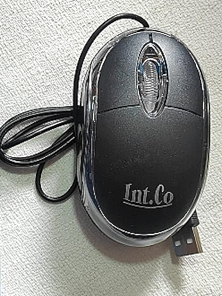 MOUSE OP337 INTCO MINIMOUSE CON CABLE NEGRO - Imagen 2
