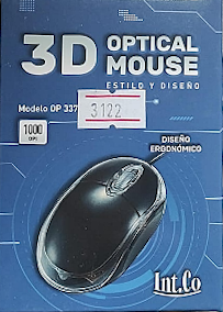 MOUSE OP337 INTCO MINIMOUSE CON CABLE NEGRO - Imagen 3