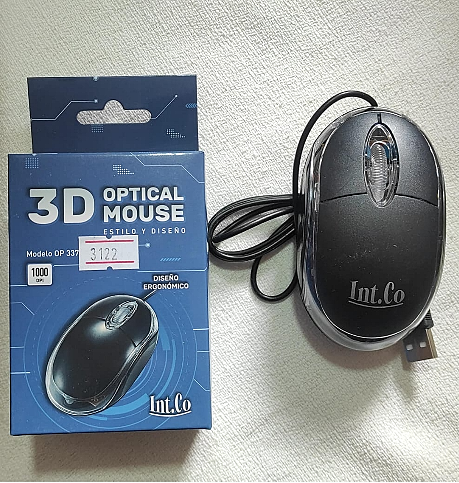 MOUSE OP337 INTCO MINIMOUSE CON CABLE NEGRO