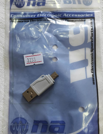 ADAPTADOR USB "A" MACHO A MINI USB 5 PINES MACHO