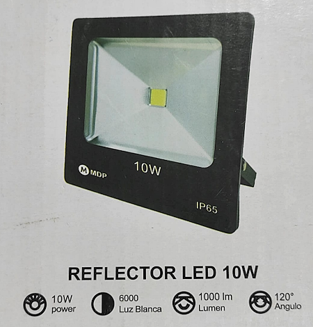 REFLECTOR LED 12X12CM LUZ BLANCA INTERIOR O EXTERIOR 10W COB EQUIVALE (APROX) A 80W DE HALÓGENO - Imagen 2