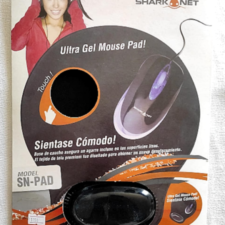 MOUSE PAD ULTRAGEL CON APOYO DE MUÑECA SN-PAD SHARK-NET