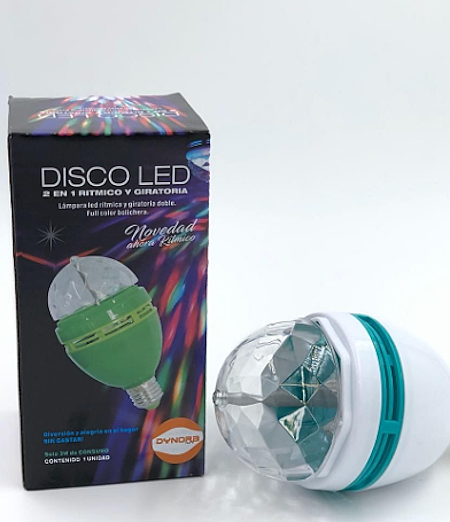 LAMPARA DISCO LED RGB GIRATORIA Y AUDIORRÍTMICA DY-7-G45-3 - Imagen 2