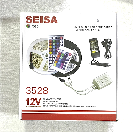 KIT TIRA DE LED RGB SILICONADA 12VSMD3528 EN ROLLO DE 5 METROS CON CONTROL REMOTO, CONTROLADORA RGB Y FUENTE DE 12V 2A LISTO PARA FUNCIONAR
