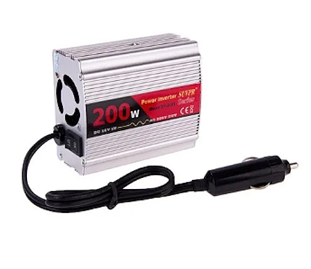 INVERSOR 12VCC A 220VCA 200W DY-8103 CON LLAVE DE ENCENDIDO, COOLER Y SALIDA USB