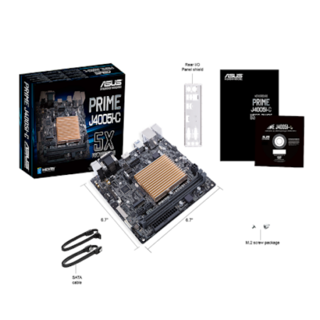 MOTHERBOARD ASUS PRIME J4005I-C CON PROCESADOR J4005 Y 4G DE RAM INCLUÍDOS LISTO PARA FUNCIONAR
