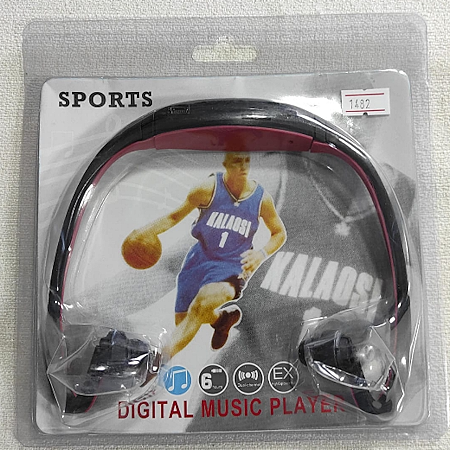 AURICULAR RUNNER SPORTS PARA TARJETA MICRO-SD - REPRODUCE MP3/WMA/WAV - TARJETA 8G O MENOS (O PARTICIONADA SI ES MAYOR)