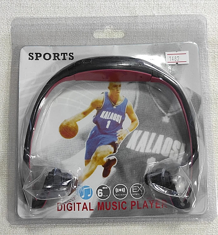 AURICULAR RUNNER SPORTS PARA TARJETA MICRO-SD - REPRODUCE MP3/WMA/WAV - TARJETA 8G O MENOS (O PARTICIONADA SI ES MAYOR)