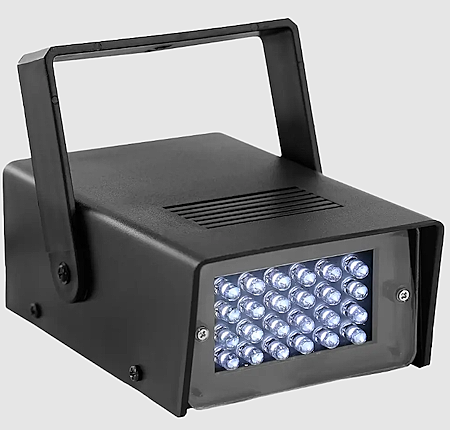 FLASH ESTROBOSCÓPICO DE LEDS, VERDE O ROJO (SEGÚN STOCK) PARA ANIMAR PEQUEÑAS FIESTAS CON REGULACIÓN DE VELOCIDAD