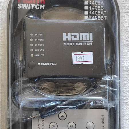 SWITCH HDMI DE 5 ENTRADAS A 1 SALIDA CON CONTROL REMOTO