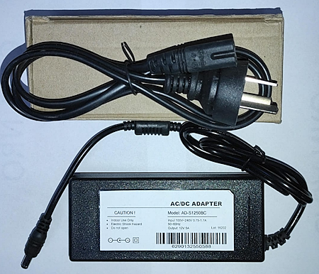 FUENTE DE 12V 5A (CAJA MARRÓN) CON CABLE POWER