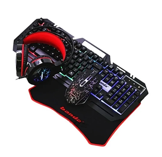 TECLADO Y MOUSE USB CON AURICULAR Y PAD DE MOUSE SEISA DNG-11 KIT GAMER - Imagen 3
